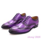Men s Real Leather Square Toe Lace Up Brogue Wedding Casual Dress Formal Shoes