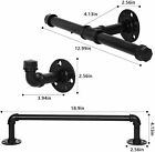 5pcs Bathroom Hardware Set Industrial Pipe Towel Bar Toilet Paper Holder 3 Hooks