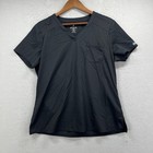 Med Couture Scrub Set Womens L Black Performance Jogger V-neck Medical Uniform