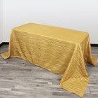 - 90 X 156 Inch Rectangular Crinkle Taffeta Tablecloth - Gold  Rectangle Tabl   