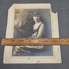 1920s Studio Portrait Young Woman Flapper Era Evening Gown Pearl Necklace