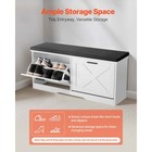 Uimoso Entryway Shoe Bench With 2-tier Storage And Flip Drawers  39 4  Wide
