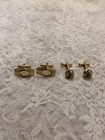 Lot Of 4 Sets Of Mens Cuff Links Gold Tone And Silver Tone Formal Vintage Retro