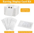 120 Pieces Earring Necklace Display Cards Jewelry Holder Cards With 200 Earring