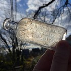 Antique Pictorial Apothecary Carpenter Plano Texas Medicine   Pharmacy Bottle Tx