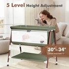 Baby Bassinet Bedside Sleeper W  Height Adjustable   Wheel For Infant Boys Girls