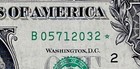 2013 B Duplicate Serial Error  1 B 05712032    Fancy Serial Number  1  Bill  Dc