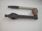 Vintage Antique Cast Iron Wood Crank Handel Machine Grinder Etc  Unknown