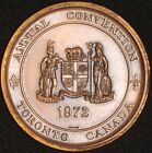 Canada On Toronto Canadian Numismatic Association Cpms 1972 Bronze Medal Cna-19b