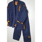 Sanabul Kids Youth Gi Uniform Jiu-jitsu Kimono Jacket Top Pants K4 Navy Orange