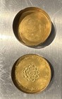 Beautiful Vintage Ornate Round Brass Pill Box