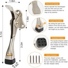 Kickdown Door Stopper 4 Inches - 2 Packs One Touch Adjustable Height Door Stop