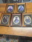 5 Pc Set Framed Civil War Generals With Plaque
