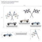 Lambs   Ivy Little Racer Car transportation Blue taupe Wall Decals stickers