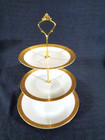 Hutschenreuther Furstenkrone Gold Encrusted  3 Tier Hostess Tidbit Party Tray
