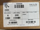 6 Rolls - Zebra Z-band Wristbands  10005008  1  X 11   White  200 Labels roll