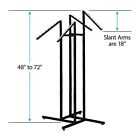 Sswbasics Black 4 Way Adjustable Clothing Rack With Slanted Arms - Retail