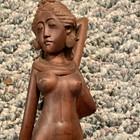 Vintage Oriental Nude Figure Wood Carving 13   