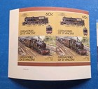 Saint Vincent Grenadines Stamps  Mnh Train Imperfs