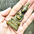 Ngung Halfman Bird Garuda Bronze Miniature Magic Krut Fortune Thai Amulet  16776