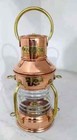 Vintage Copper   Brass Anchor Lamp Nautical Maritime Ship Lantern Boat Lamp 8 
