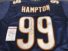 Dan Hampton Bears Autographed Signed Blue Jersey Jsa Coa Sbxx Hof 2002  