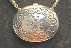This Is A Vintage Estee Lauder  moonsilver  Solid Perfume Pendant Necklace