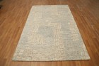 Abstract Area Rug 5x8 Modern Style With Geometric Hand-tufted Oriental Carpet