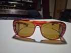 Vintage Ducal Side Shade Oval Sunglasses Japan Redish Frame