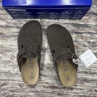 Birkenstock Boston Mocha Suede Leather Soft Footbed Men s Shoes Narrowwide 37-45