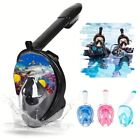 Underwater Snorkeling Full Face Swimming Mask Anti Fog Safe Breathing For Adult