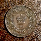 - Canada 1861 Nova Scotia Victoria Half Cent