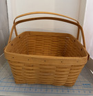 Longaberger Large Square 15    X 7 5    Basket Two Handles 2000 Signed Exc Cond