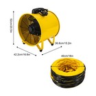 16  Ventilation Fan Fume Extractor Portable Home Blower Fan 1100w  10m Duct Hose