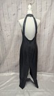 Roberta Vintage Black Sleeveless Sequin Dress Halter Cocktail Evening Sz 13 14 