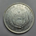1892 Cam El Salvador Silver 50 Centavos Type 2 Columbus Bust Circulated  v95