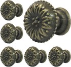 6 Vintage-style Bronze Knobs With Flower Design For Quick Furniture Update
