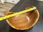 Studio Art Sculptural Maple Bowl Turned Wood Signed Maker Mark 11 5 