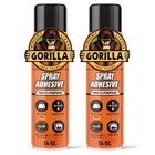 Heavy Duty Multi-purpose Spray Adhesive  Clear  14 Oz  2 Pack  - Repositionable 