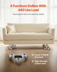 Uimoso Furniture Dolly 4pcs Steel Tri-dolly Set Furniture Mover 440 Lbs Capacity