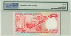 Bermuda  100 Dollars 1982  P-33cs1 Specimen  Pmg 66 Epq Gem Unc  Qeii Note 