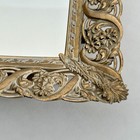 Hollywood Regency Gold Filigree Vanity Mirror Tray Footed 18      50 s Vintage