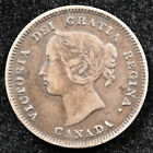 Canada 5 Cents 1885  Coin  Silver  Inv f779