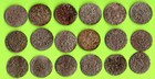 Sweden Latvia Riga Livonia Schilling 1661-64 Lot Of 18 Coins F-vf vf Carlxi 605a