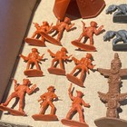 Vintage Marx Fort Apache Indians Horses Teepee Totem Pole Lot 24 Figures