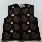 Super Cute Squirrel Vintage Vest Granola Girl Crunchy