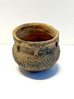 Antique Archaic  Native American Indian Clay Pottery Jug  Incised Pattern