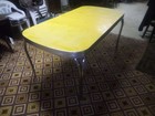 Vintage 1950 s - 60   s Chrome   Formica Nice Dining Table   2 Leafs