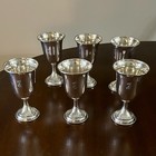 Antique Sterling Silver Goblets Set Of 6 Rare Find 