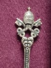 Vintage 800 Silver Vatican  Demitasse Spoon 4 1 8   6 Grams No Monogram